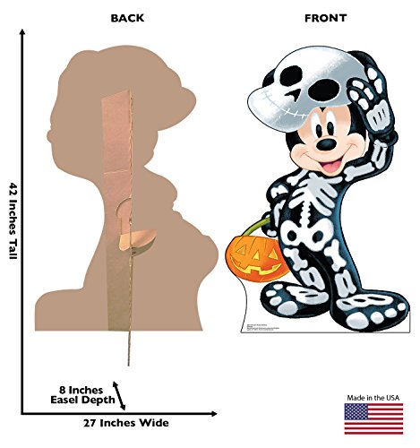 Image of Cardboard People Halloween Mickey Skeleton Life Size Cardboard Cutout Standup
