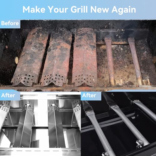Image of Grill Replacement Parts for Monument 4-Burner 24367,35633,17842, 24633,41847NG Gas Grill, Burner Tube, Heat Plate Tent, Igniter for Kitchen aid 720-0954, Monument 6 Burner 77352 77352MB 77352-MB