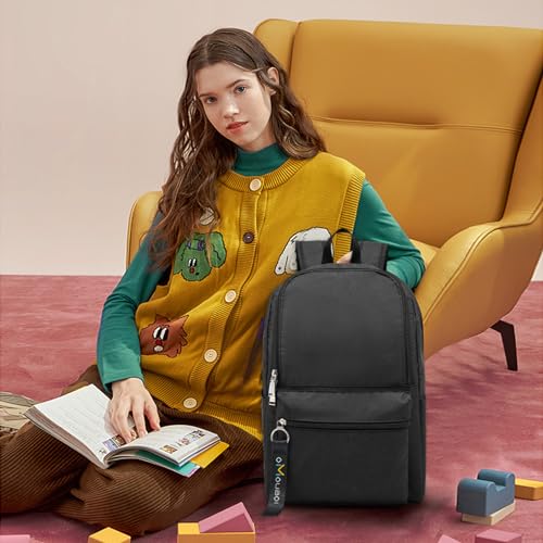 OMOUBOI Casual Daypacks Superbreak Backpack 14 inch Laptop Backpack for Women & Men Fits Tourism Business (Black)3