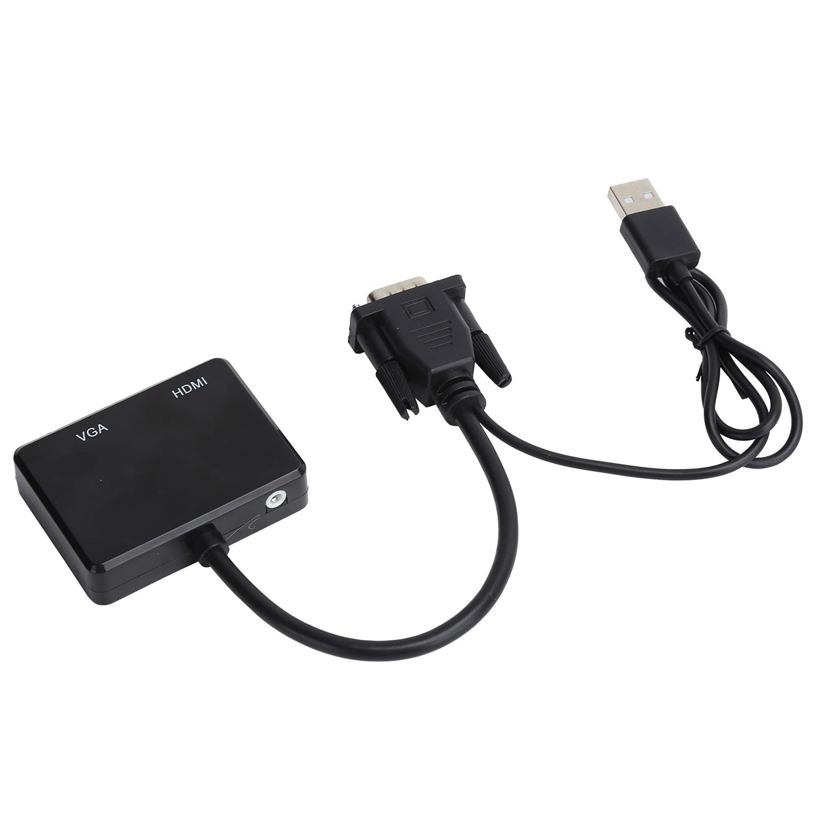 ciciglow Adaptateur VGA vers VGA HDMI, Adaptateur VGA vers HDMI VGA Convertisseur Splitter Support Adaptateur Double Affichage pour DVD Blu-Ray DVD X360 Box et Autres Appareils(Noir)