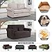 Ruaozz Stretch Loveseat Sofa Cover 1 Piece Couch Covers for 2 Cushion Couch Non Slip Loveseat Slipcover Soft Jacquard Furniture Protector with 2 pcs Throw Pillow Covers (2 Seater, Chocolate)