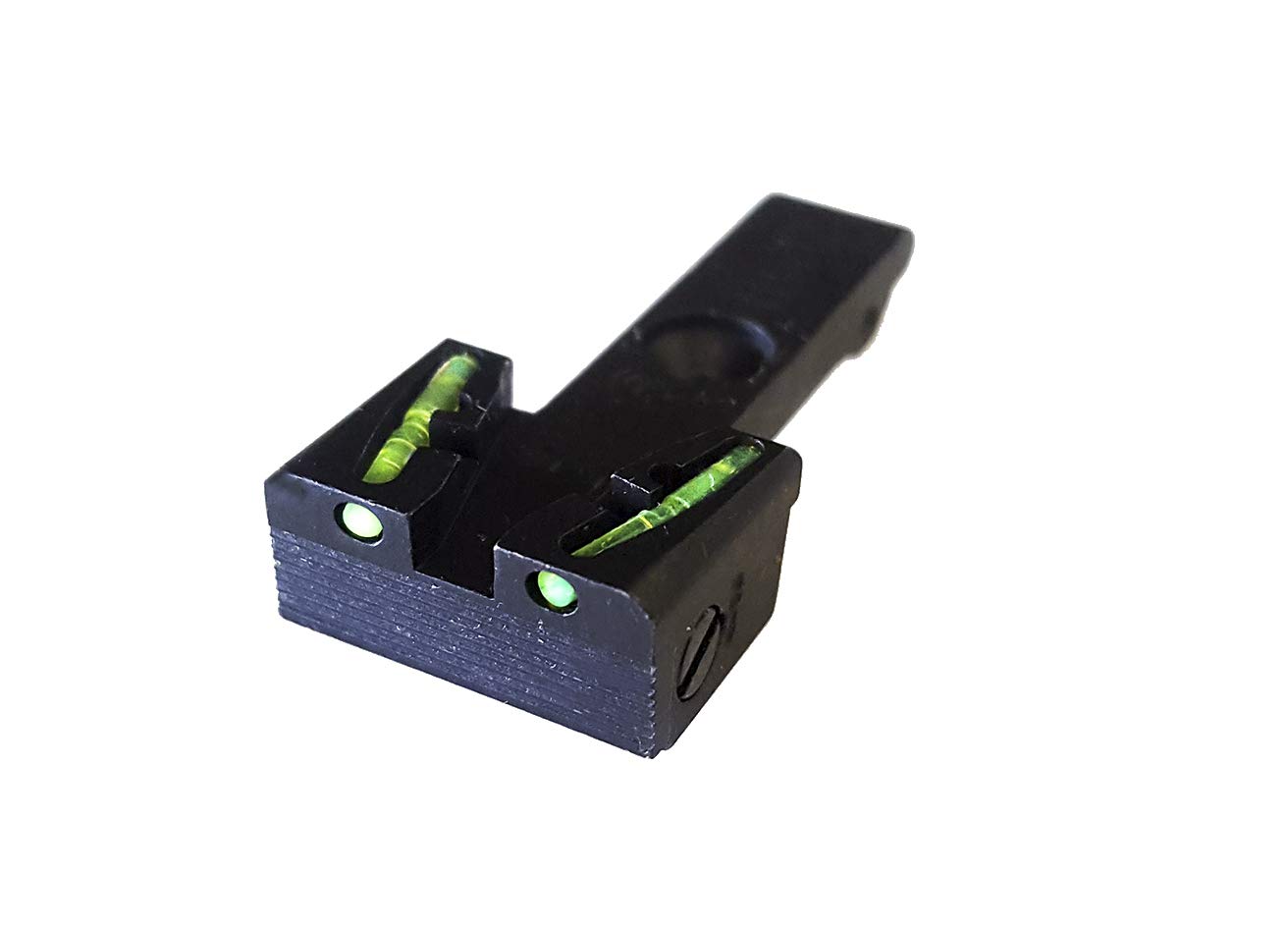 HIVIZ Adjustable Fiber Optic Rear Sight w/LightPipes for Ruger, Smith & Wesson and Glock
