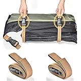 [Amplia aplicación] Adapta la necesidad de fijar artículos como almohadillas de humedad a la mochila para senderismo y deportes al aire libre. También es ideal para asegurar la carga, el transporte de muebles y el fleje de equipaje.