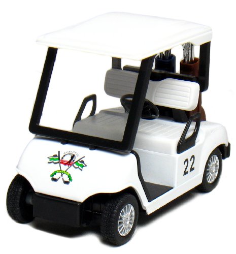 Caja con 12 carritos de golf blancos, 4.5 pulgadas miniatura 2