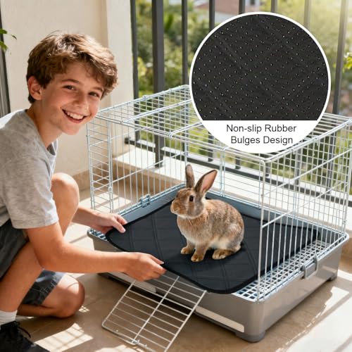 Tapis de couchage absorbant pour lapin et petit animal lavable