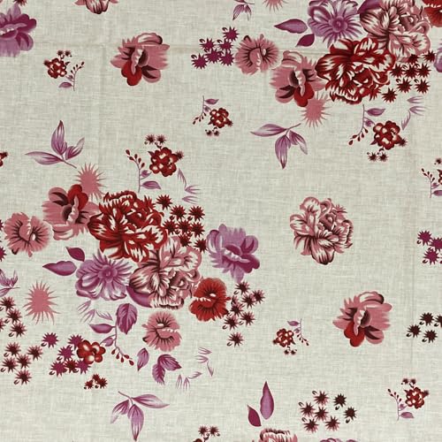 Image of Swayam Pure Cotton Double Bedsheet with 2 Pillow Covers | Size 90 x 100 inch | 160 TC | Floral Design | Soft Breathable Bed Sheet | Comfortable & Durable for Bedroom - White & Magenta