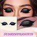 Lazy Eye Shadow Eyelash Patch, Eyeshadow Eyelash Makeup Stickers, 3-in-1 Reusable Fast Eye Makeup Stickers with False Lashes, Shadow, Eyeliner, for Party, Prom (3 Pairs)