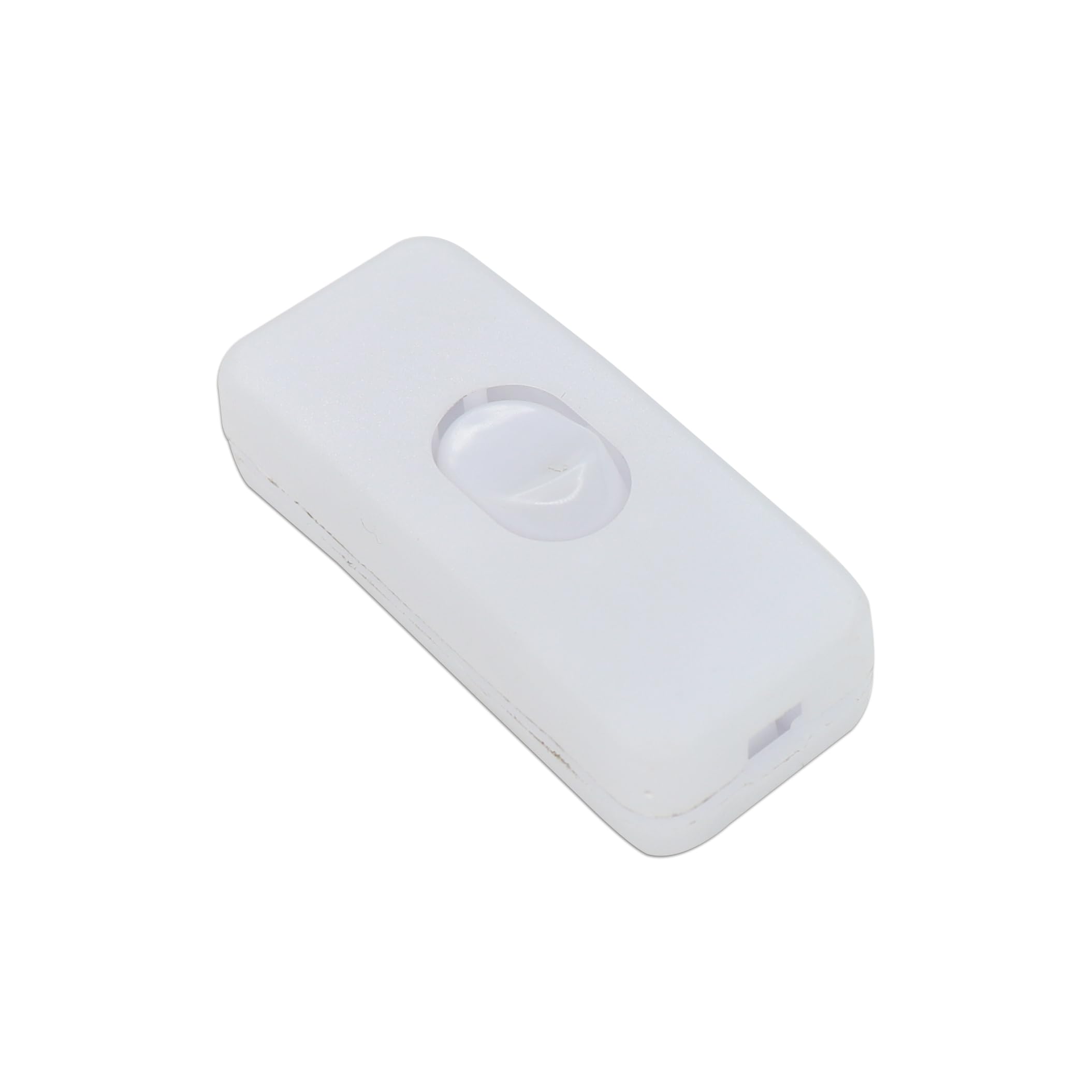 Electronic Spices White SPST Halfway Rocker button Inline switch Pack of 5