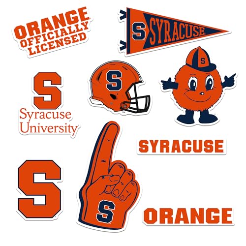 Syracuse University 9ct Vinyl Large Deluxe Stickers Variety Pack - Laptop, Water Bottle, Scrapbooking, Tablet, Skateboard, Indoor/Outdoor - Set of 9