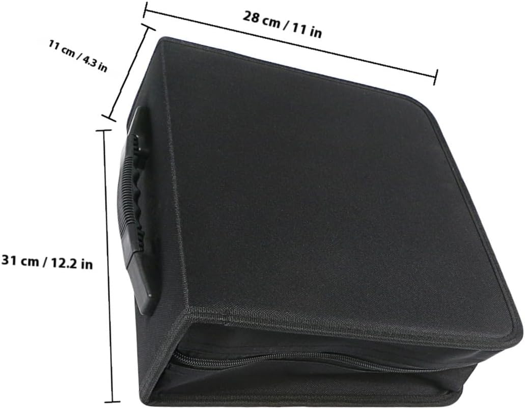 Disc Cd Dvd Case Storage Bag Secure Zipper Organizer for Travel Cd Box Easy Access