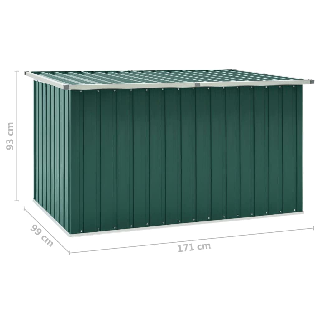 Baule Da Giardino, Armadio Da Giardino Esterno,Armadio Da Giardino Basso Adatto Per Giardino, Garage, Esterno, Balcone, Bordo Piscinaverde 171x99x93 Cm