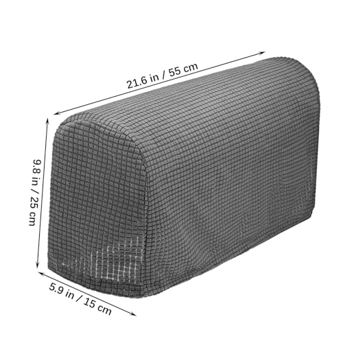 Funda de brazo para sofá lavable y elástica con tejido resistente gris 3