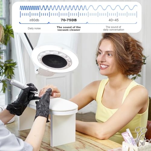 Recolector de polvo para uñas con luz LED y ventilador miniatura 3