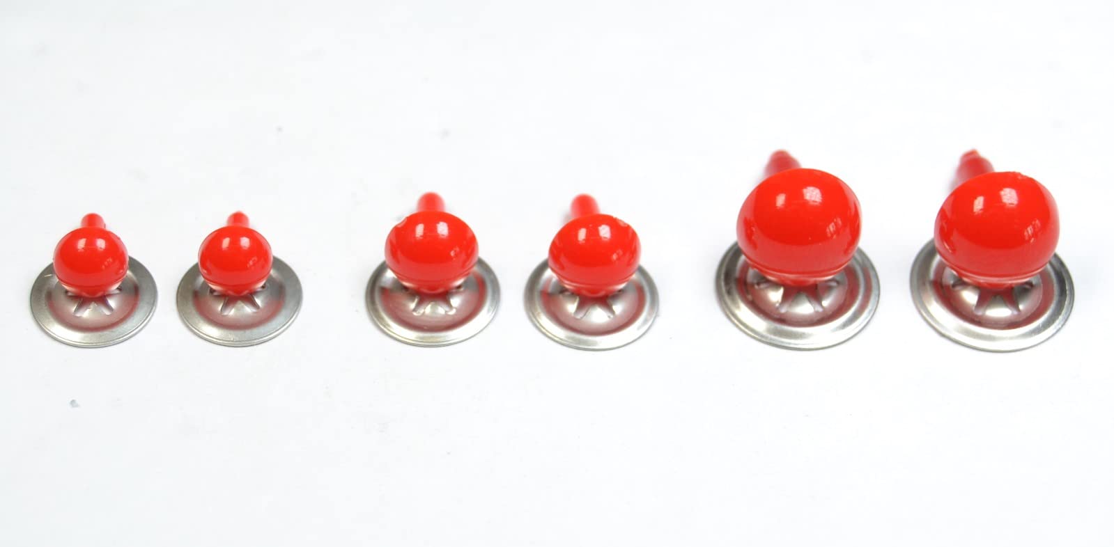 celloexpress 12mm Solid Red Safety Eyes with Metal Backs for Teddy Bear/Animal Soft Toy Making - Pack of 50 works - Image 2