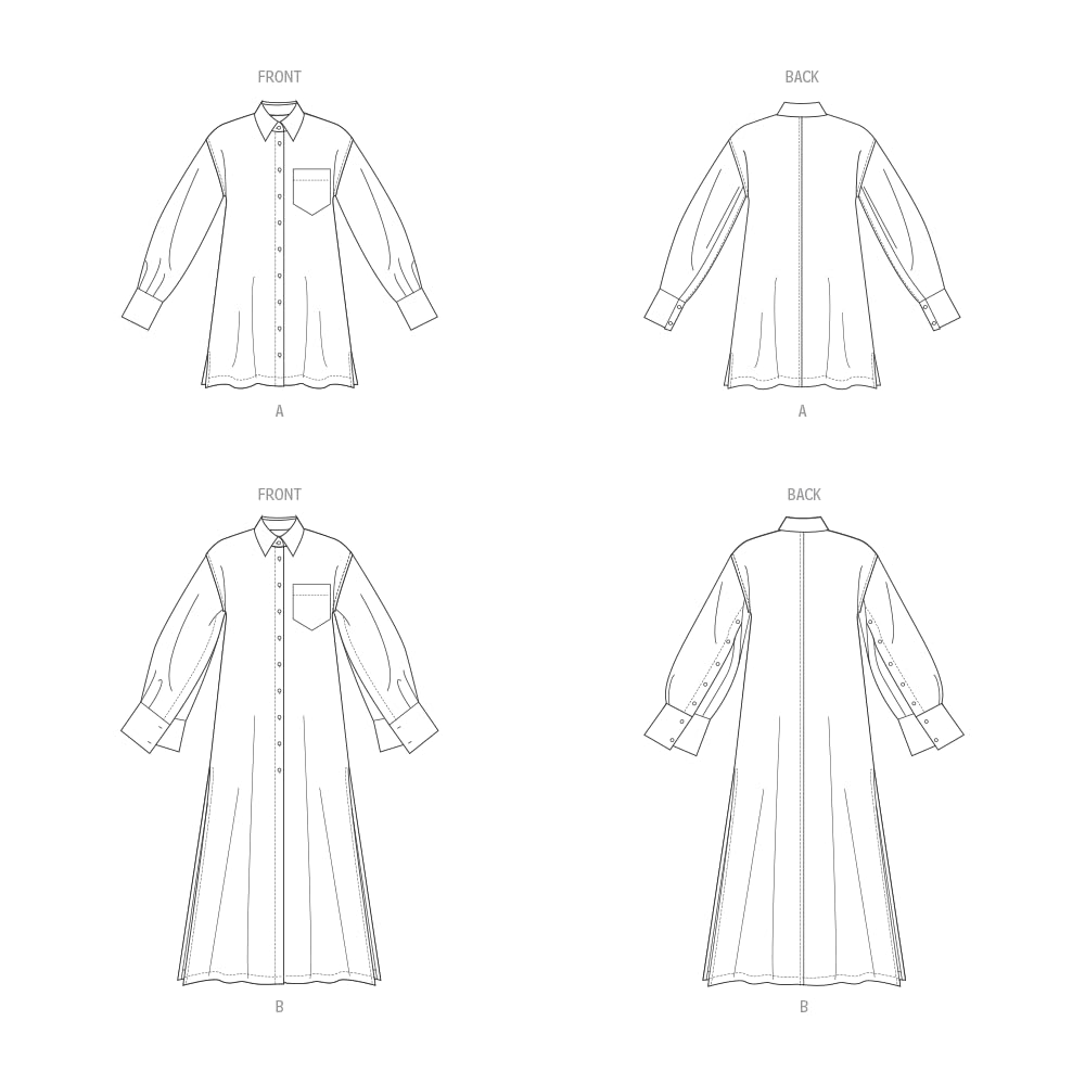 Vogue Patterns V1933A5 Misses' Shirt Dress A5(6-8-10-12-14), Multicolour - Image 3