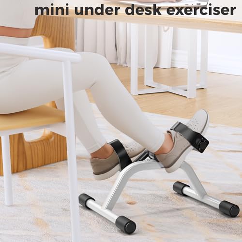 Image of RYGEO Pedal Exerciser Mini Exercise Bike for Leg and Arm Recovery Exercise Lightweight and Portable Floor Bike