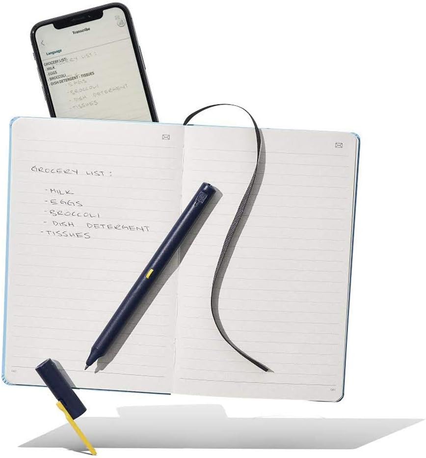 NEO SMARTPEN M1 Wireless Digital Pen (Navy) Bundle with N Handy Notebook (Light Blue, 150 Ruled Pages) - Compatible with Windows, iOS/Android Smartphones and Tablets