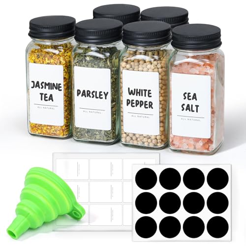 ComSaf 6 Glass Spice Jars Trial Set