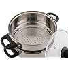 Cuiseur Vapeur 2 Niveaux Axentia 6L En Inox - 20cm Compatible Induction Pour Cuisiner Sain