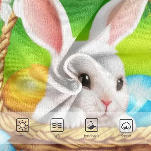 Toddler Underwear Custom 2t Cotton Cute Panties Girl Pattern Undies Kids Briefs Cute Rabbits Easter Eggs Green3