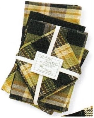 Park Designs Kitchen Concepts Towel Gift Set Greenbriar Black Green & Yellow