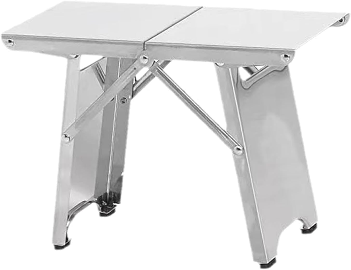 Foldable Stool Chair for Outdoor Camping Fishing and Picnics with Stainless Steels Frame and Nonslip Feet Travel Stool