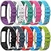 QGHXO Band for Garmin Vivofit 1 / Vivofit2, Soft Silicone Replacement Watch Band Strap for Garmin Vivofit 1 / Vivofit 2 Activity Tracker, Small, Large, Ten Colors (10PCS Bands, Small)