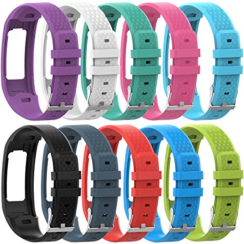 Image of QGHXO Band for Garmin Vivofit 1 / Vivofit2, Soft Silicone Replacement Watch Band Strap for Garmin Vivofit 1 / Vivofit 2 Activity Tracker, Small, Large, Ten Colors