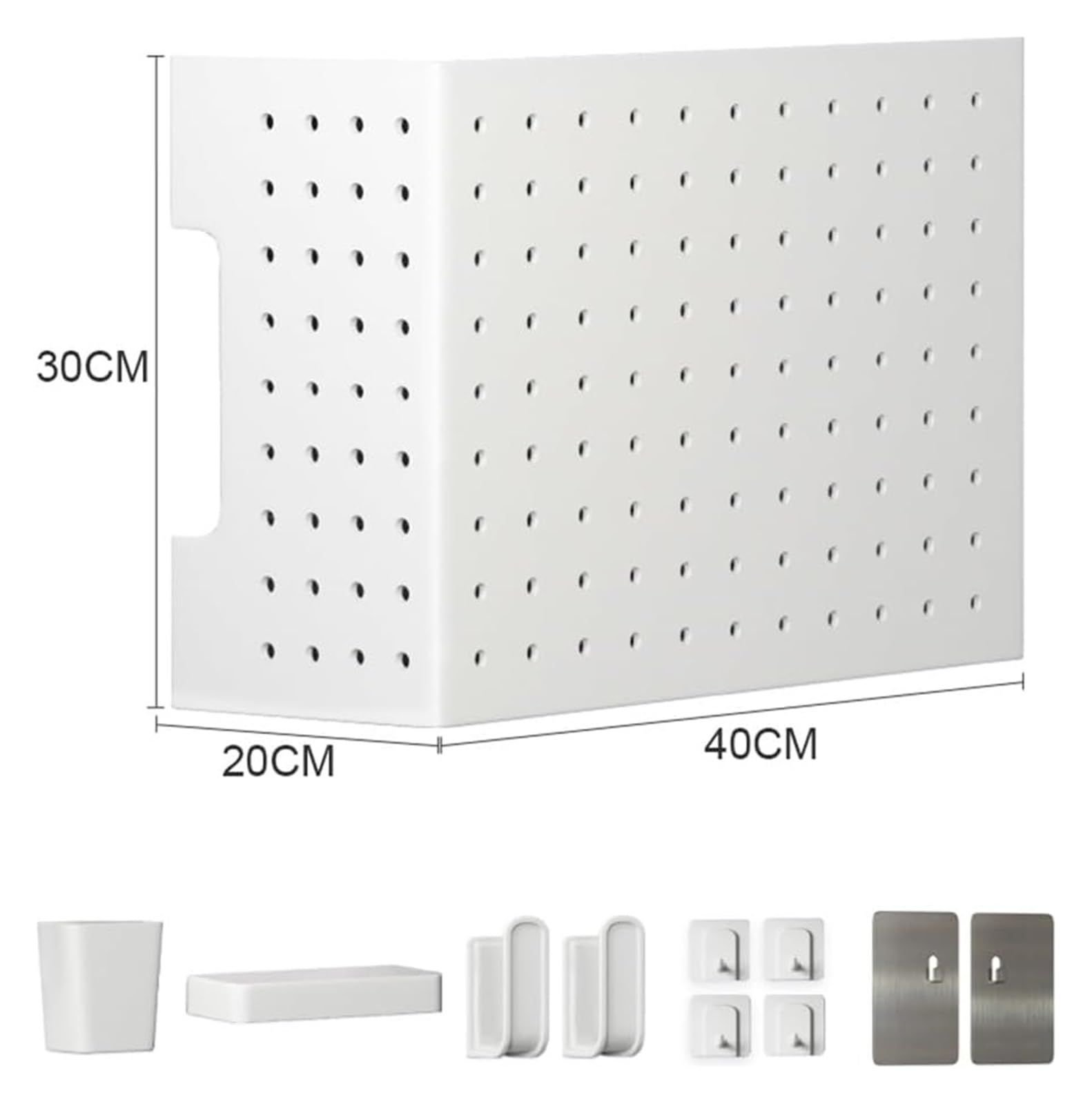 Muro Panel Perforado Para Herramientas Kit Organizador De Tablero Perforado De Cocina, Panel Perforado De Exhibición De Montaje En Pared Con Accesorios, Tablero De Almacenamiento De Bricolaje De Metal