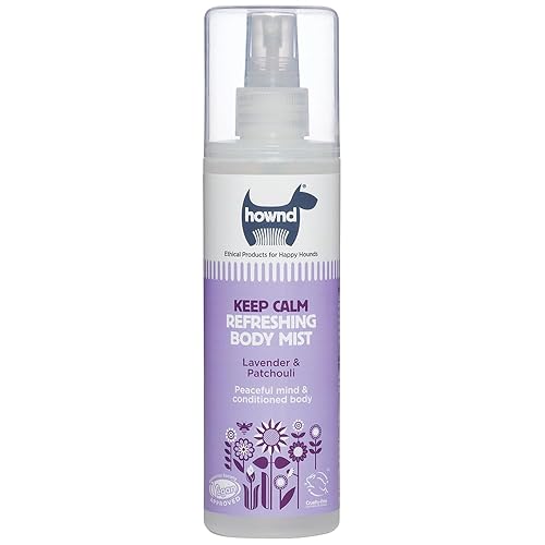 hownd Spray de fragancia calmante y refrescante de lavanda corporal para perros, añade brillo y desodoriza, fórmula suave para uso frecuente