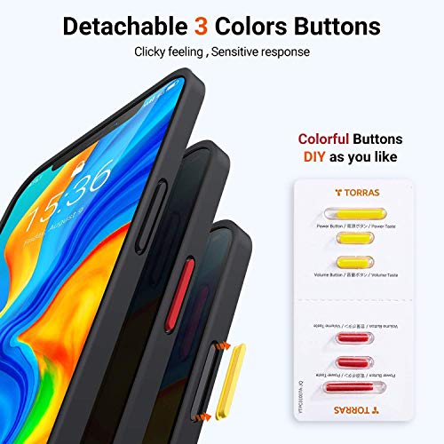 Torras TS-IP12-6.7-YD-BK-0712 Shockproof Compatible For Iphone 12 Pro Max Case, Military Grade Drop Protection Translucent Matte Case Compatible thumb #4