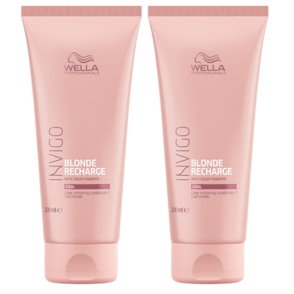 2er Blonde Recharge Cool Conditioner Invigo Wella Professionals Farbaufrischer je 250 ml = 500 ml