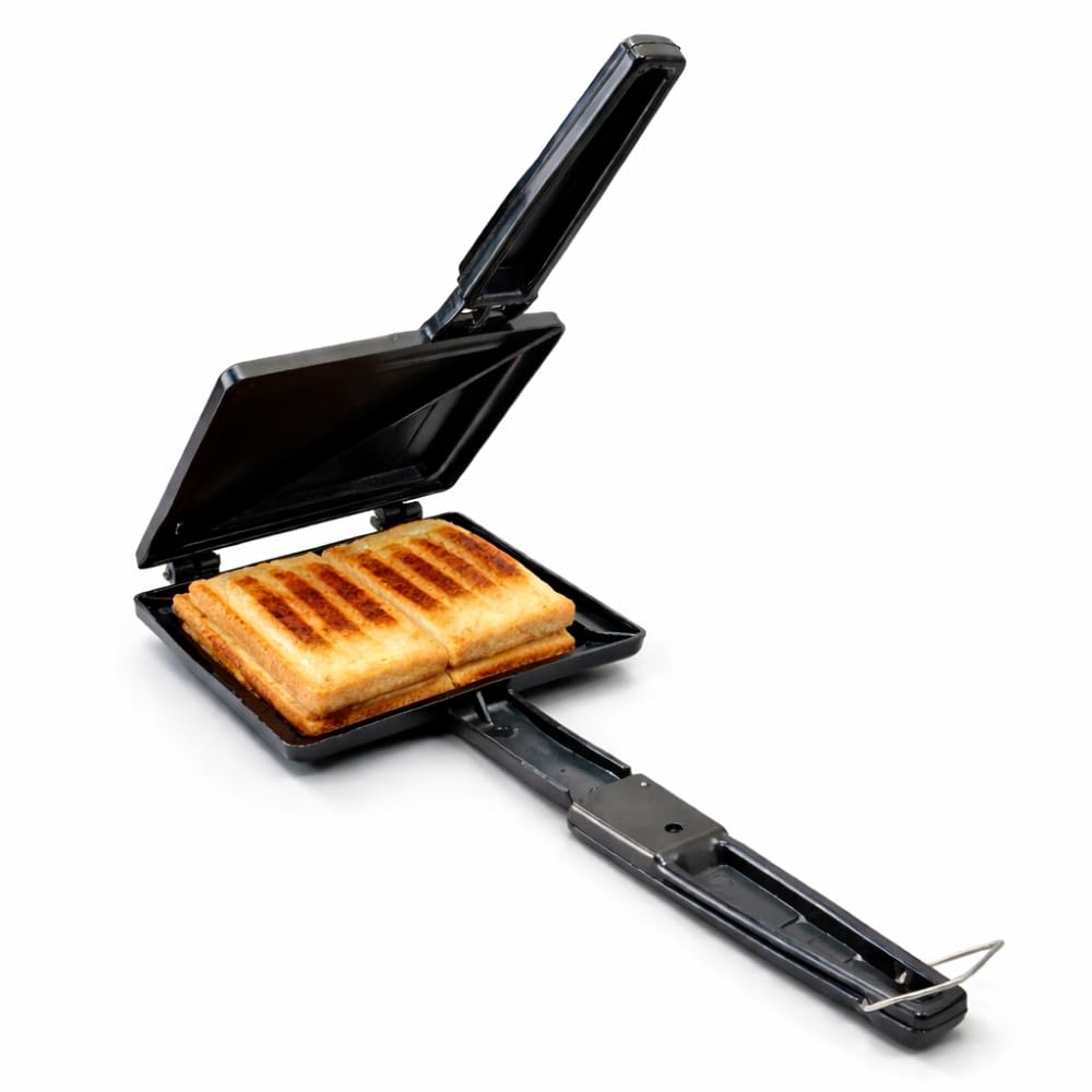 Non-Stick Sandwich Toaster with Deep Pocket and Cool-Touch Handle Compatible wth Gas Stove for Perfect Grill Marks-image-37
