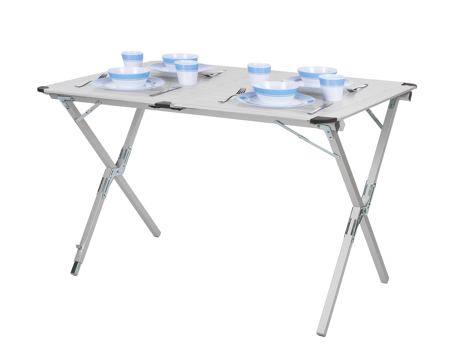 Campart TA-0413 Travel Tavolo Roll-up - Alluminio - Per 4 persone - 110 x 70 cm