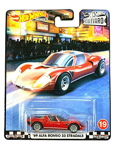 DieCast Hotwheels Boulevard 2020 Premium 1/64 '69 Alfa Romeo miniatura 1