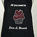 Aprons All You Need Is Love and Dessert Rhinestone Cup Cake Embroidered Bridesmaids Gifts