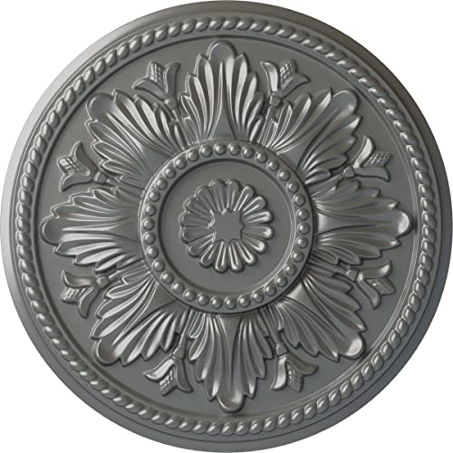 Image of Ekena Millwork CM18EDSLS Edinburgh Ceiling Medallion, Silver