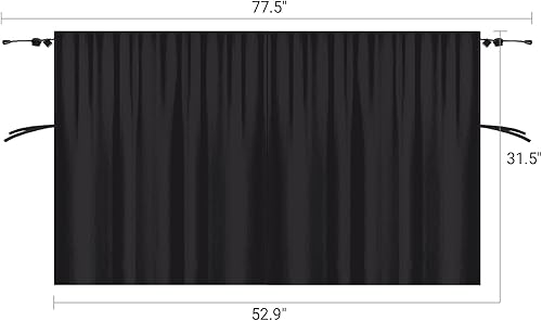 Miniatura 5 de OTOEZ Cortina divisora de automóvil para privacidad, cortinas opacas para camping, cama de sueño, vehículo, parabrisas, cubiertas de ventana, SUV,
