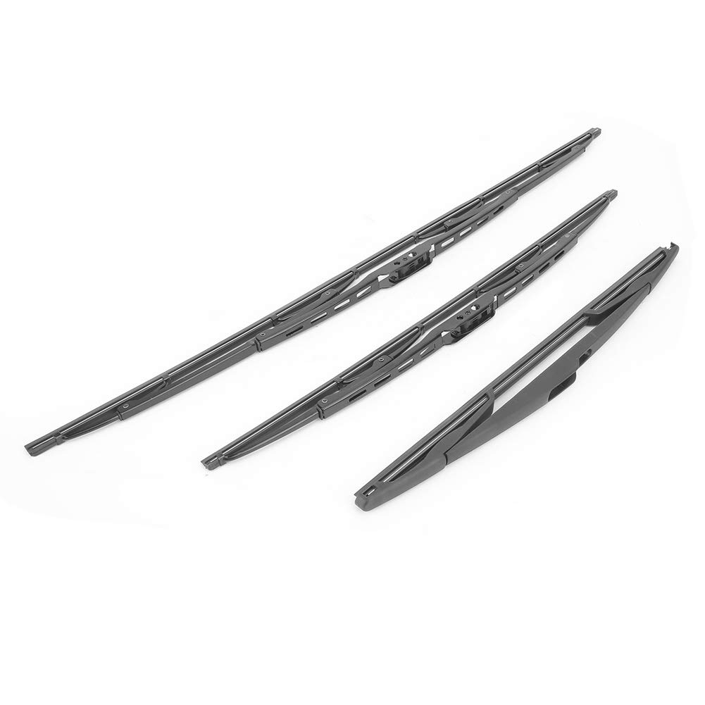 Limpiaparabrisas Coche, 3 unids/set Limpiaparabrisas Delantero y Trasero, capa de goma suave, para C3 Mk1 modelos 2002-2008