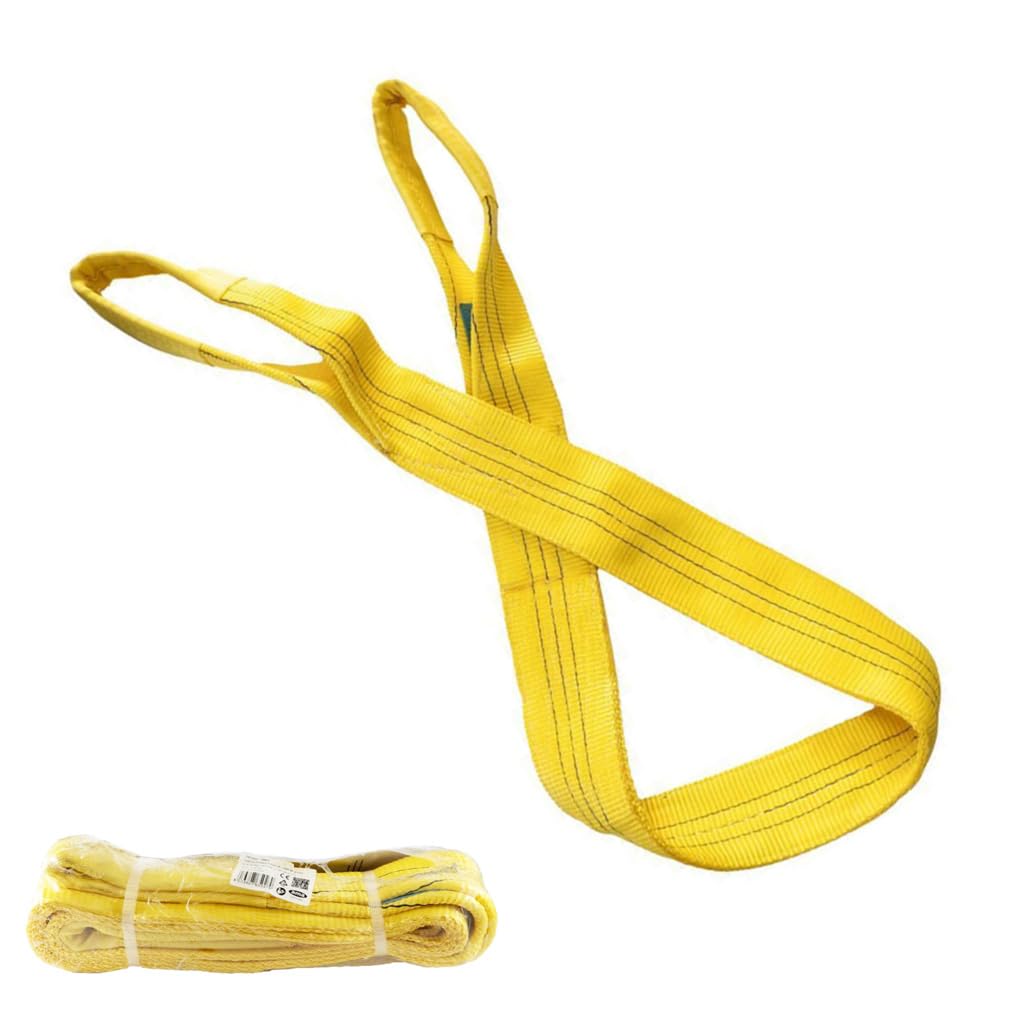 Sangle élingue plate double de levage avec boucles - 3T - Longueur 3m