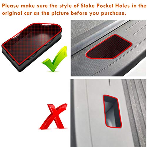 Moonlinks Bed Rail Stake Pocket Covers Compatible With 2014-2018 Gmc Sierra 1500 And Chevrolet Silverado Stake Pocket Hole Plug Covers 1500/2500/2500Hd/3500Hd(Set Of 2) #TOP1