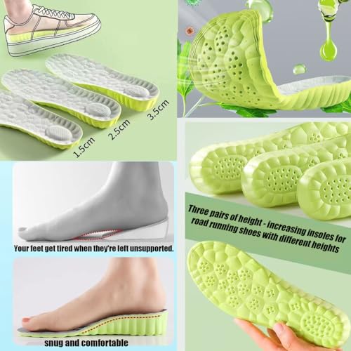 6 pares Plantillas unisex para elevar altura cómodas miniatura 3