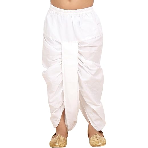 Baba & Baby Boys Cotton White Dhoti
