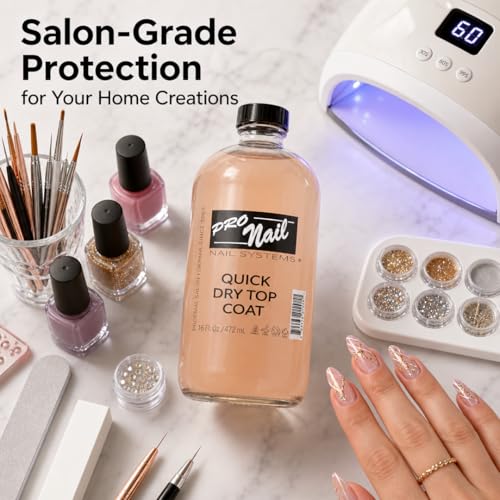 Top Coat PRONAIL de secado rápido y alto brillo 16 oz miniatura 5