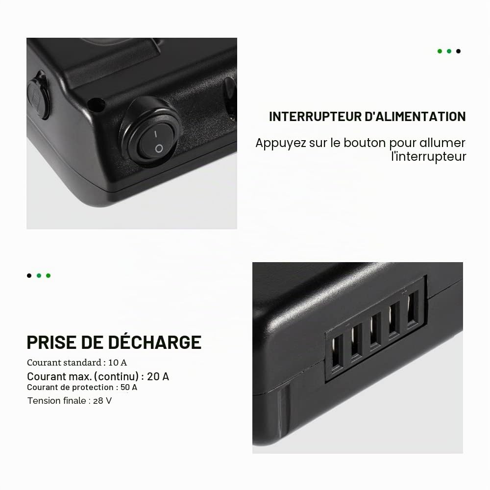 YOSE POWER Ebike Batterie 36V 10.4Ah de Vélo Electrique Compatible avec pour E-vélo Mifa, Rehberg, Zündapp, Ansmann