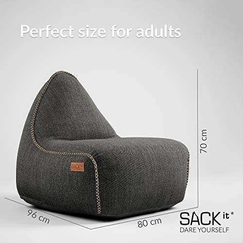 SACKit - Cobana Lounge Chair - Outdoor/Indoor Sitzsack & Sessel mit Lehne - Perfekt für die Lounge oder draußen im… – Bild 3