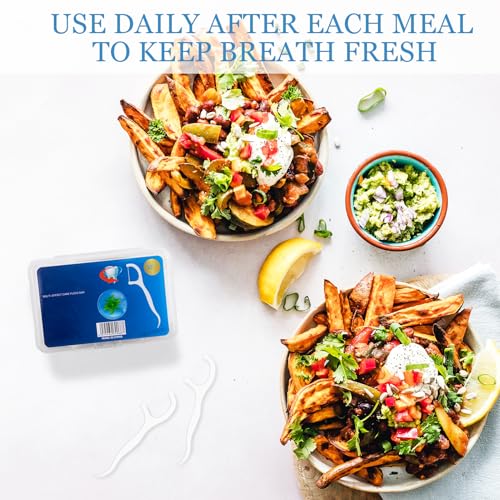 Tweozhui 400 Stück gum zahnseide zahnsticks zahnseidesticks, Einweg Zahnseide Zahnpflege Zahnreiniger mit integriertem Zahnstocher, Plaque- und Speiserestentfernung, für Mundhygiene und Zahnpflege – Bild 7