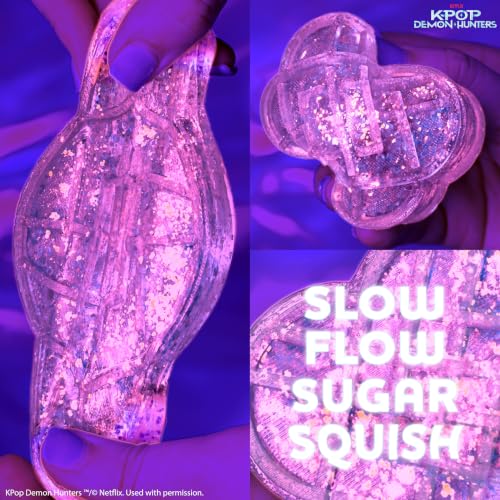 Image of Netflix Kpop Demon Hunters HUNTR /X Purple Gelli Gels - Slow-Flow Glitter Squishy Sensory Toy, Sugar Squish Stress Fidget for Kids & Teens