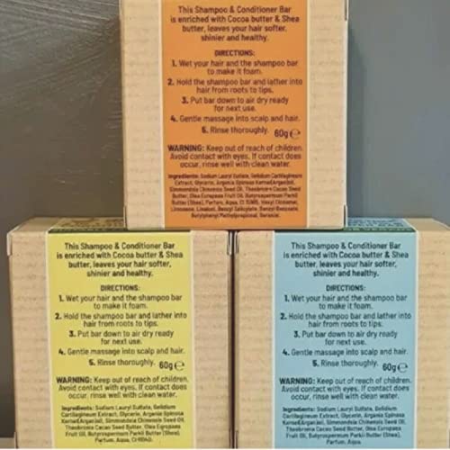 3 x XHC Shampoo & Conditioner Bar - No Plastic Waste - Coconut, Banana & Papaya - Image 3