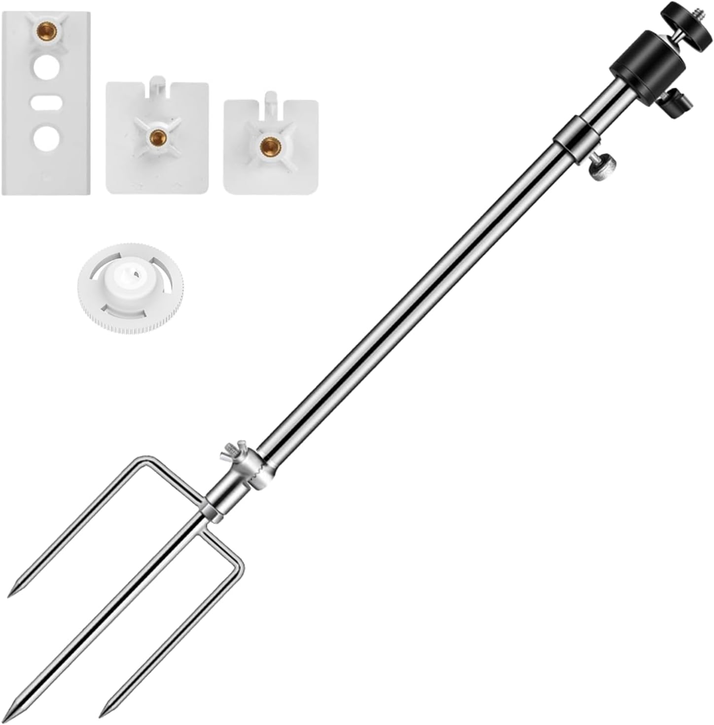 Spike Pole Mount Ground Stake, Ground Stake Mount with Adjustable Height and Angle for Blink, Ring, Eufy, Wyze, Simplisafe, Google Nest Cameras and Solar Panels